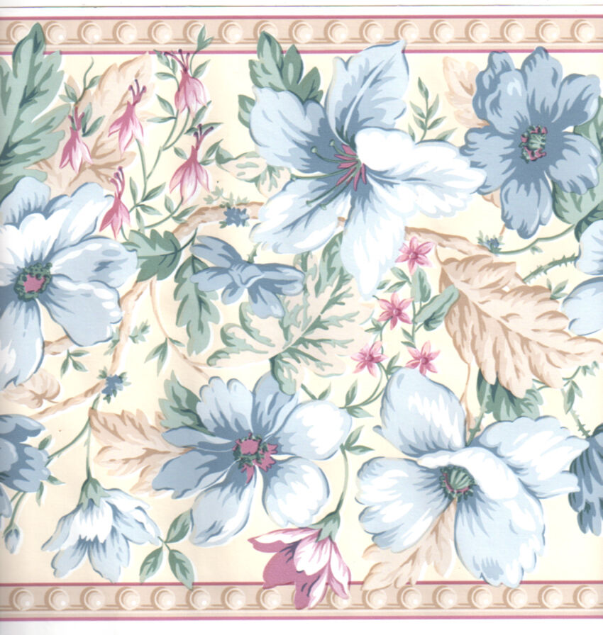 bordo carta da parati rosa,fiore,pianta,modello,disegno floreale,tessile