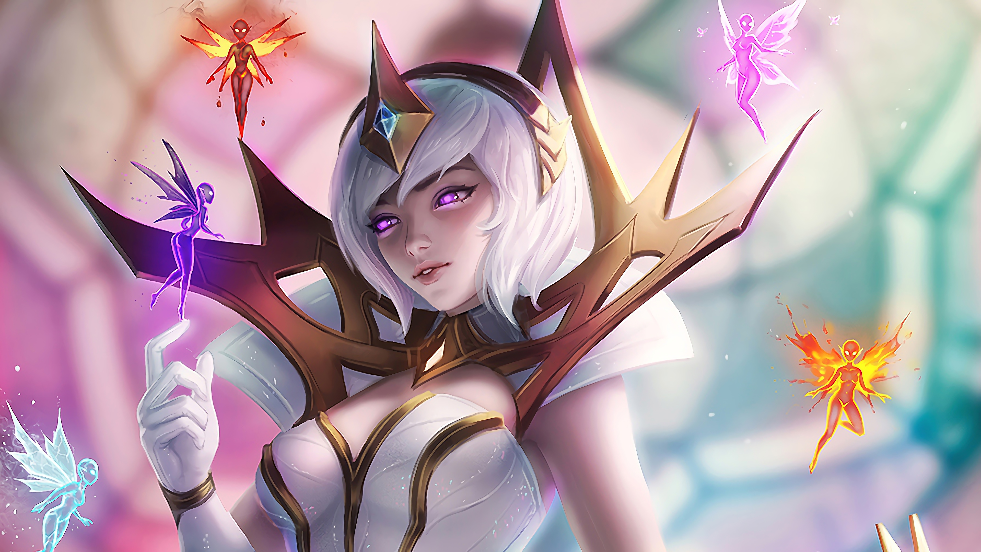 elementalist lux wallpaper hd,cg artwork,anime,fictional character,long hair,illustration