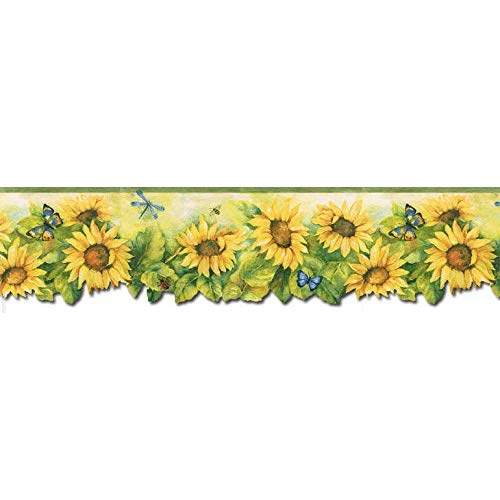 sunflower wallpaper border,sunflower,yellow,flower,plant,sunflower