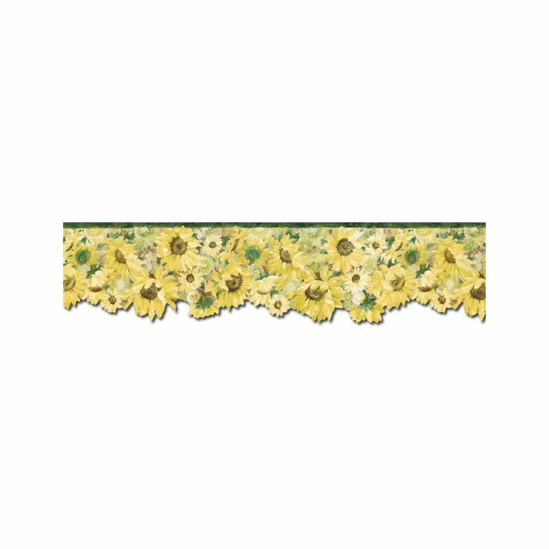 sunflower wallpaper border,yellow,flower,plant,rectangle,wildflower