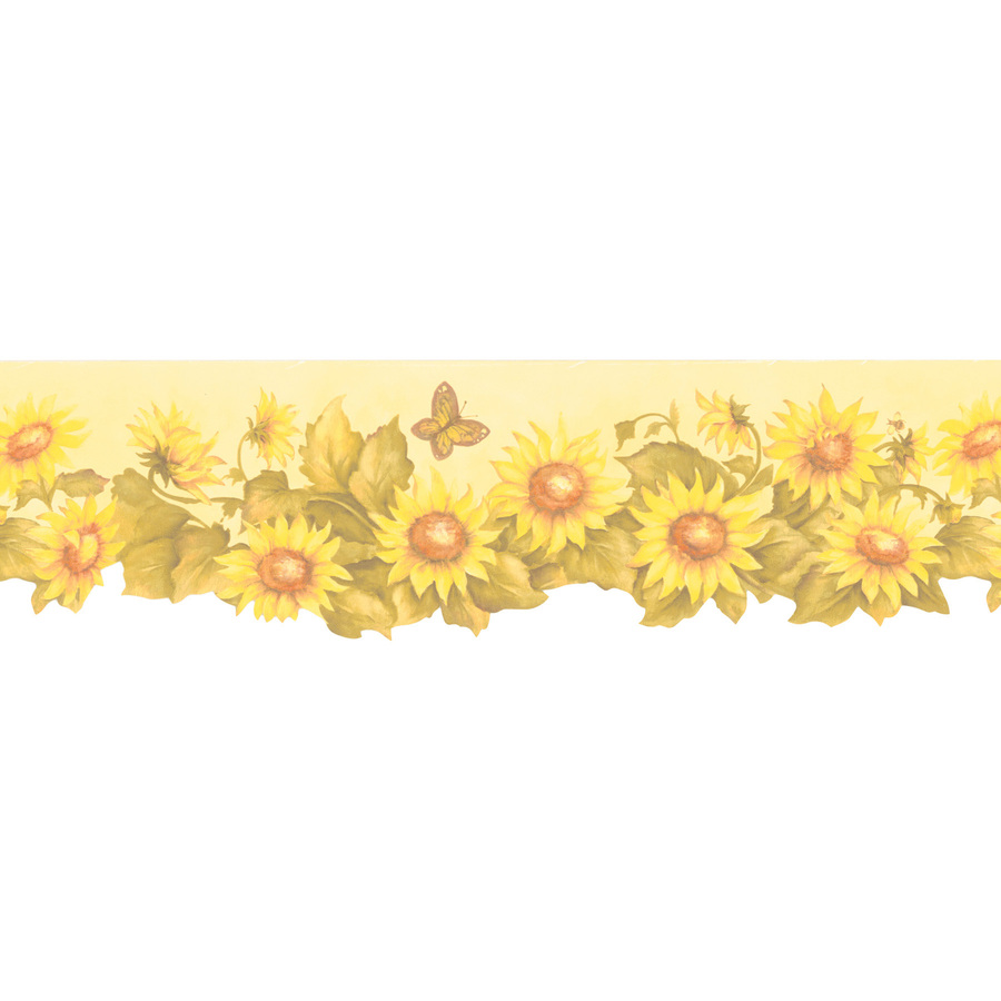 sunflower wallpaper border,yellow,flower,gerbera,plant,sunflower