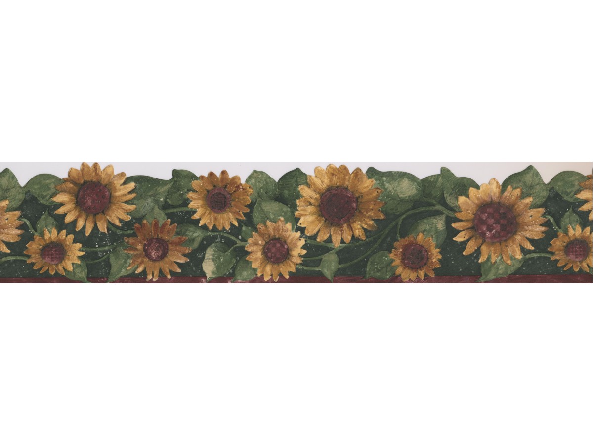 borde de papel tapiz de girasol,girasol,flor,girasol,planta,amarillo