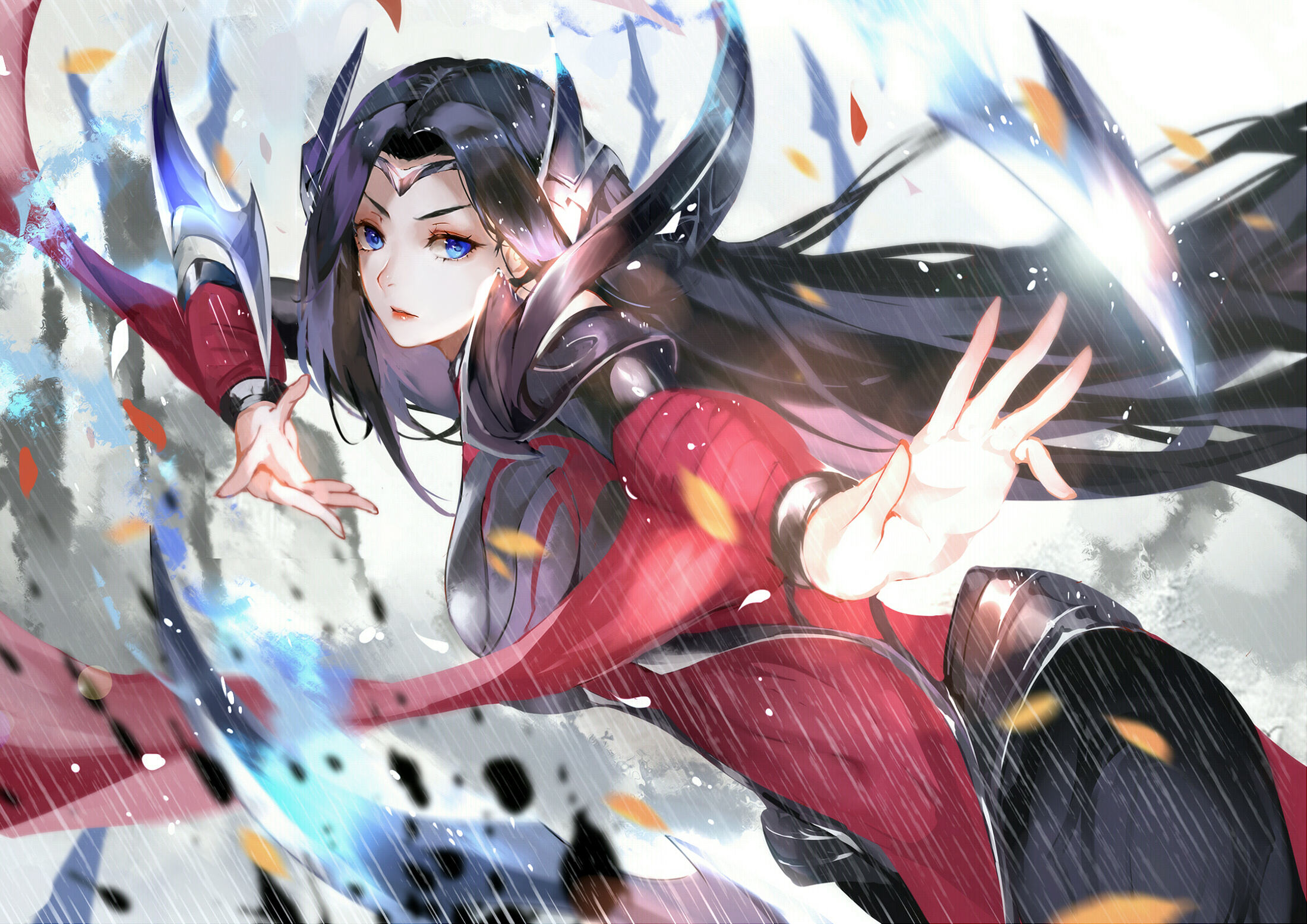 irelia fondo de pantalla,dibujos animados,cg artwork,anime,cabello