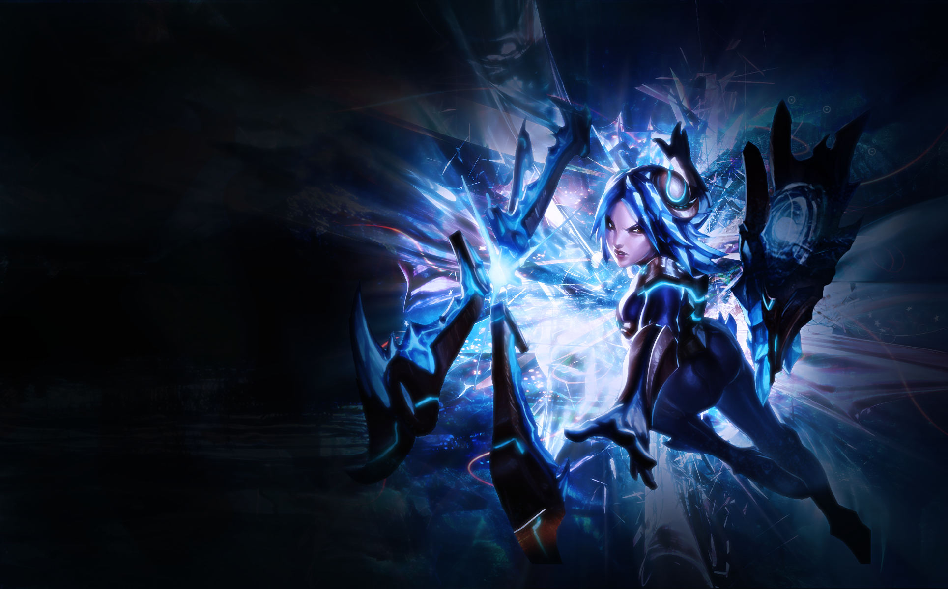 irelia wallpaper,darkness,light,cg artwork,graphic design,fictional character