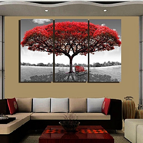 unique wallpaper for home,modern art,living room,red,room,tree