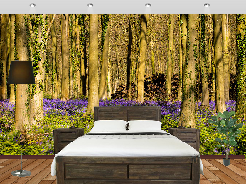 woodland wallpaper for walls,nature,tree,natural landscape,furniture,wall