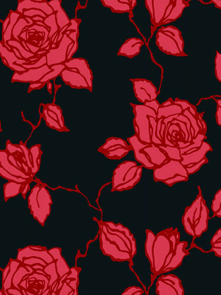 장미 패턴 벽지,정원 장미,빨간,분홍,장미,검정