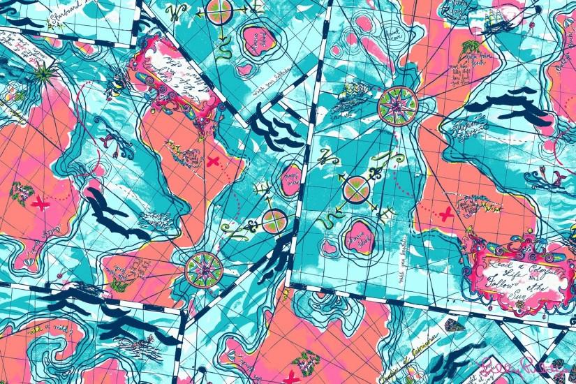 sfondo del desktop lilly pulitzer,modello,carta geografica,design,arte,illustrazione