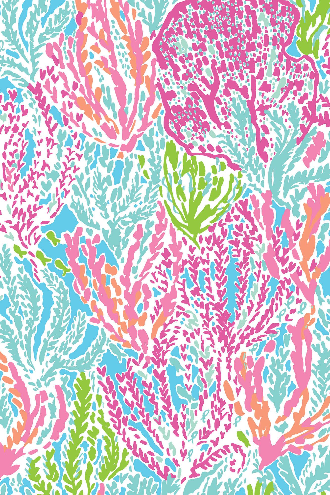 릴리 퓰리처 아이폰 배경 화면,무늬,분홍,잎,시각 예술,직물