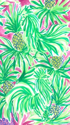 lilly pulitzer iphone wallpaper,muster,pflanze,blatt,ananas,design