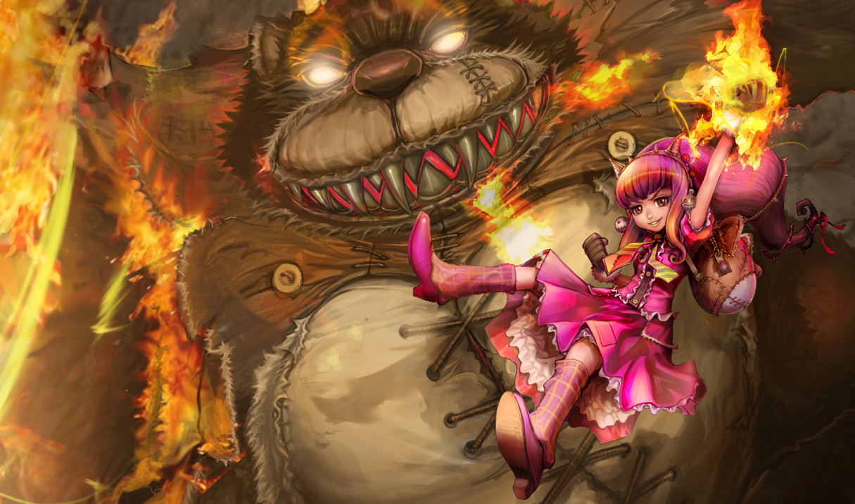annie lol wallpaper,cg artwork,action adventure game,fictional character,illustration,games