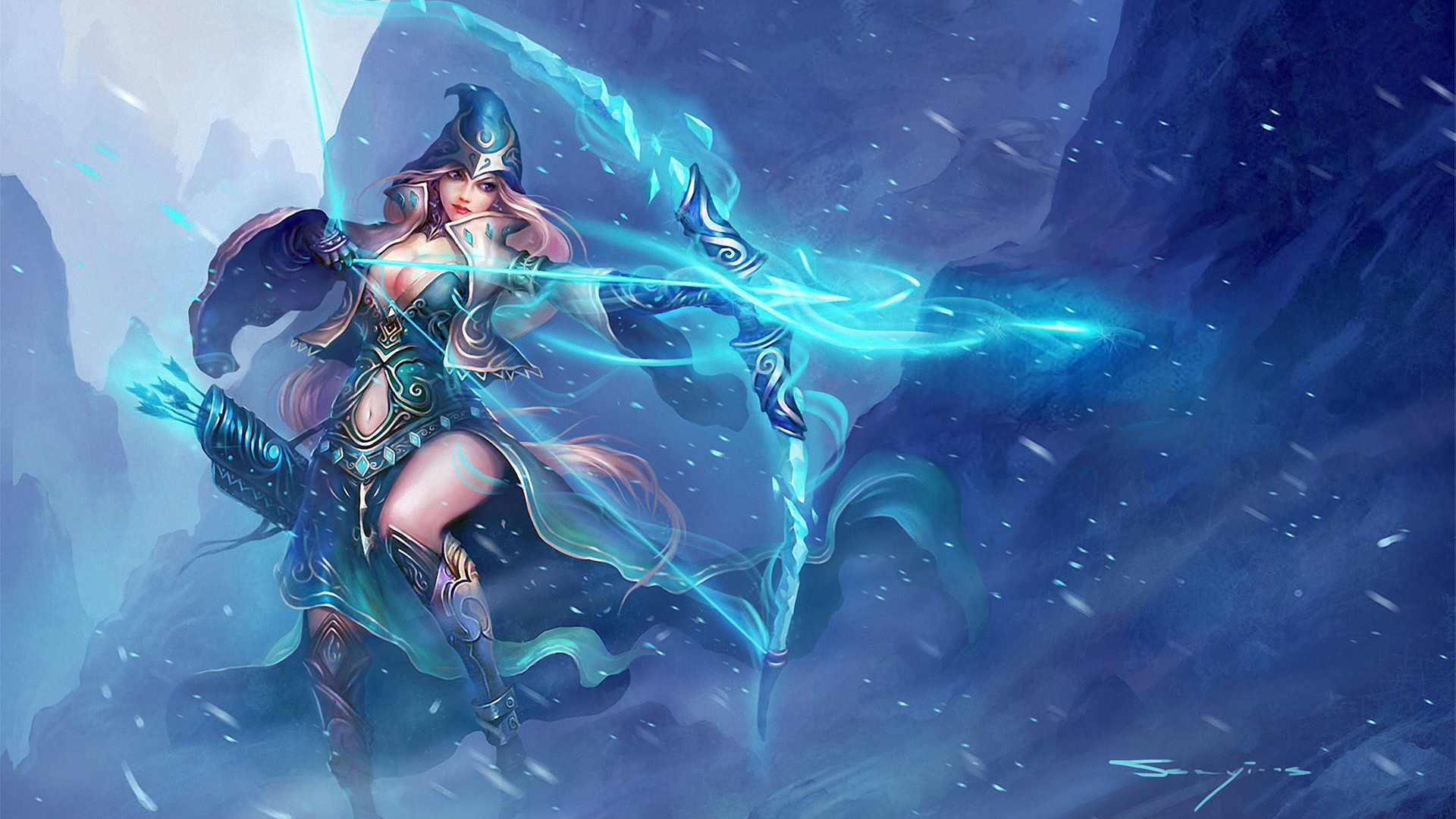 ashe wallpaper hd,cg artwork,illustration,graphic design,fictional character,space