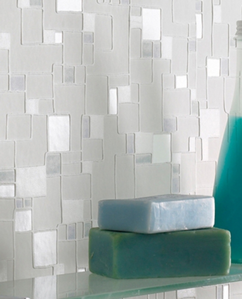carta da parati effetto piastrelle per bagno,piastrella,parete,verde,turchese,interior design