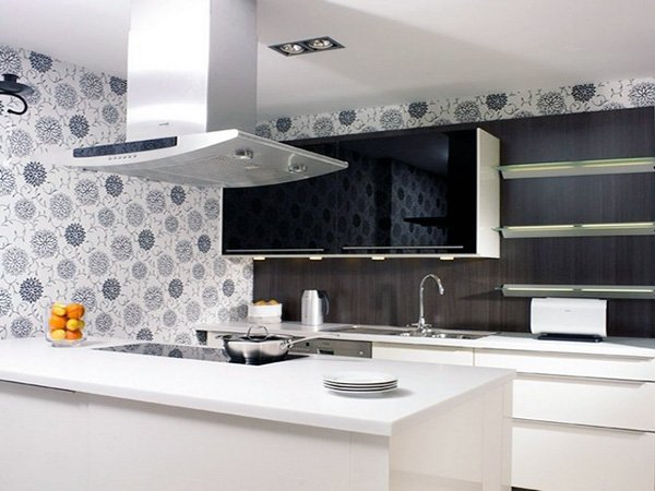 white kitchen wallpaper,countertop,room,kitchen,property,interior