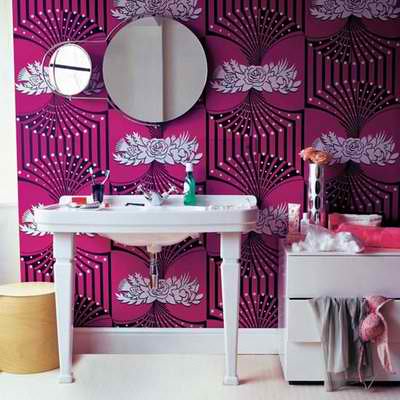 unusual bathroom wallpaper,pink,room,purple,interior design,furniture