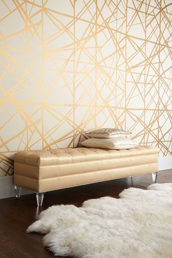 papier peint doré pour murs,mur,meubles,chambre,cadre de lit,lit