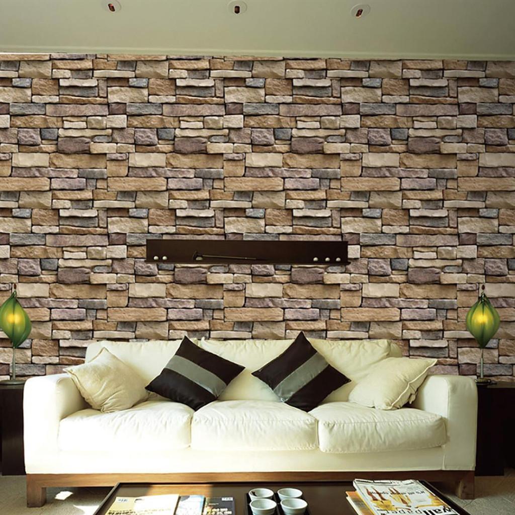 brick sticker wallpaper,living room,brick,wall,room,furniture