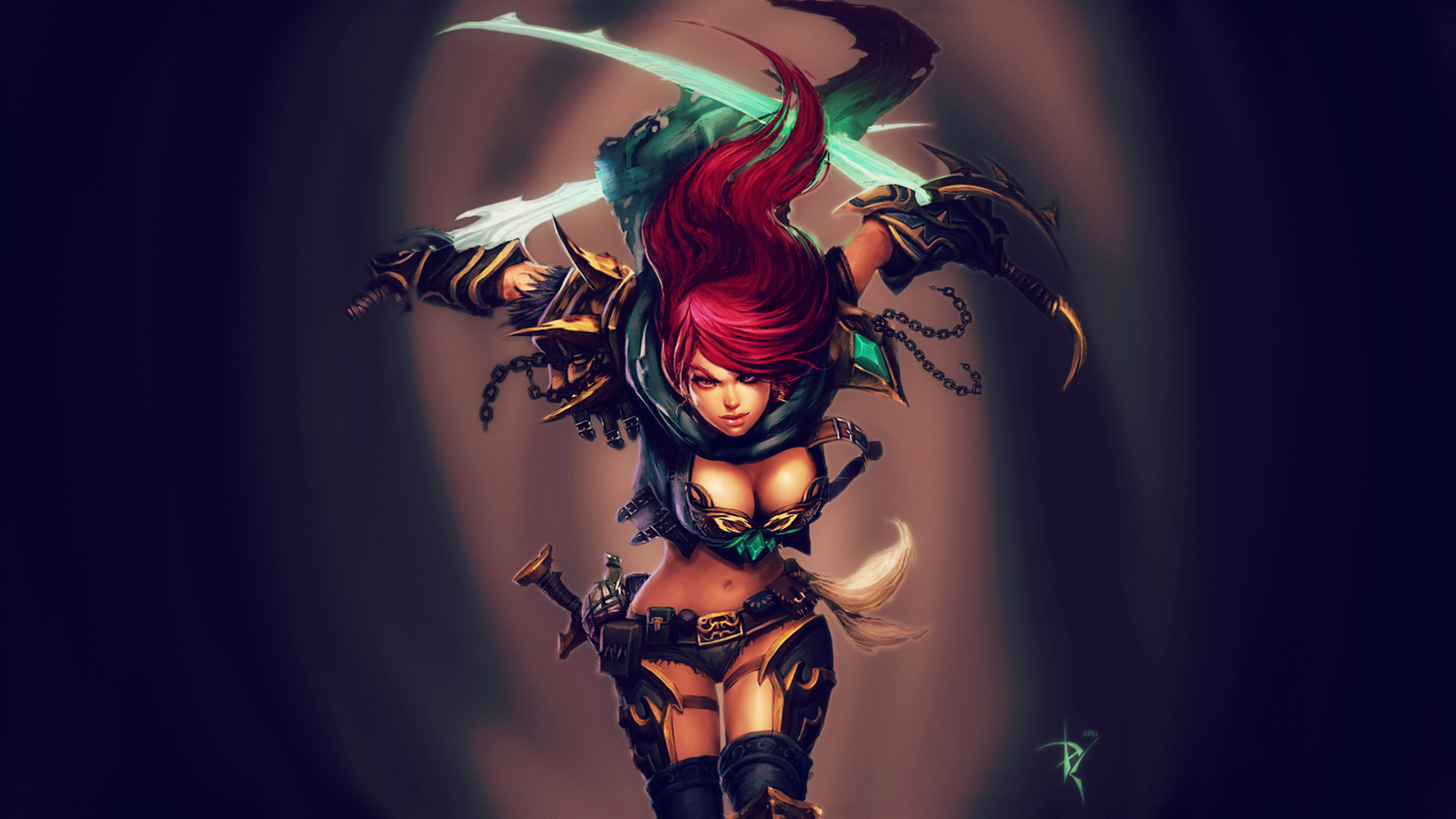 katarina lol wallpaper,cg artwork,fictional character,illustration,darkness,art