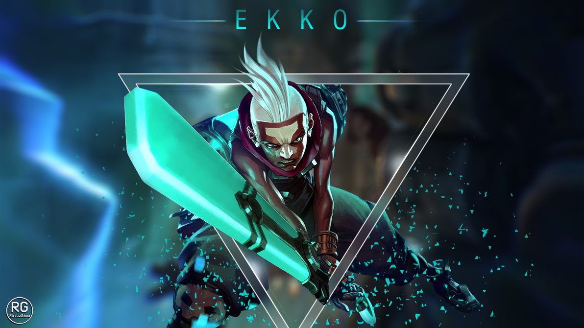 ekko wallpaper hd,fictional character,graphic design,cg artwork,illustration,anime