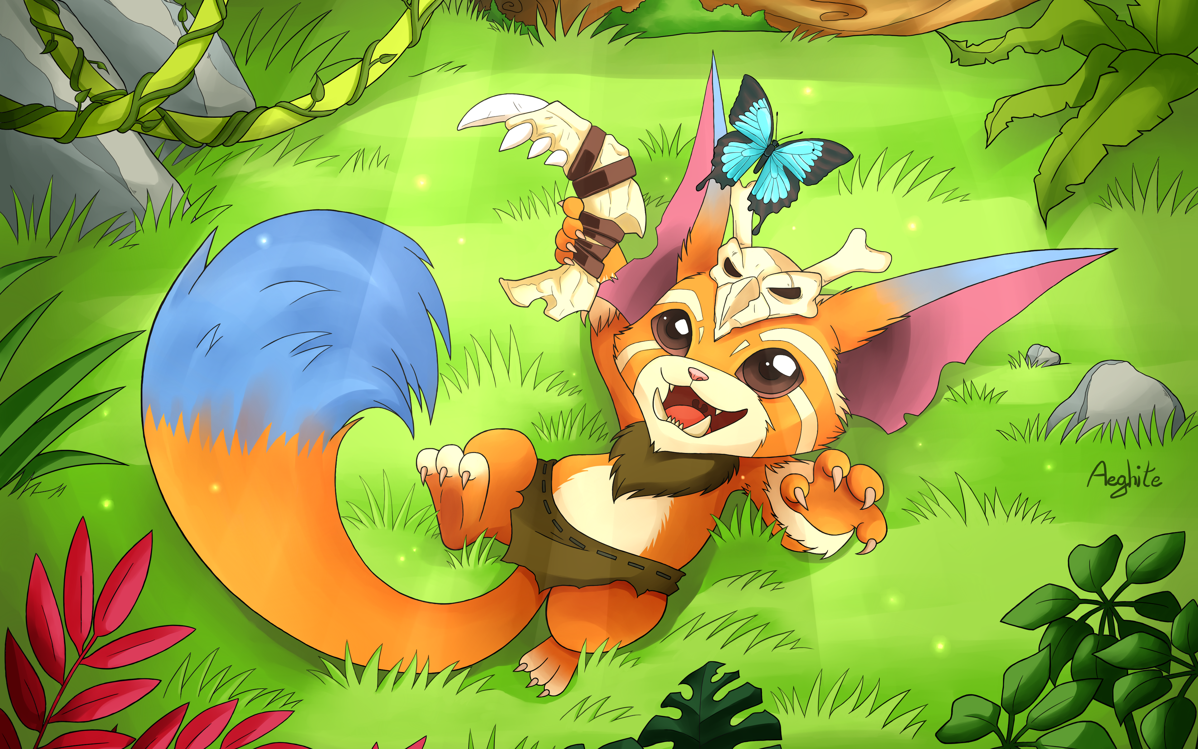 gnar wallpaper,animated cartoon,cartoon,illustration,fictional character,tail