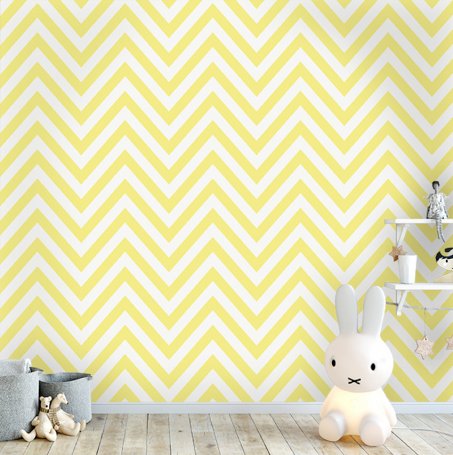 yellow chevron wallpaper,yellow,wallpaper,pattern,line,room