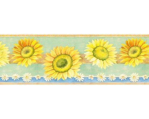 yellow wallpaper border,sunflower,yellow,serving tray,flower,sunflower