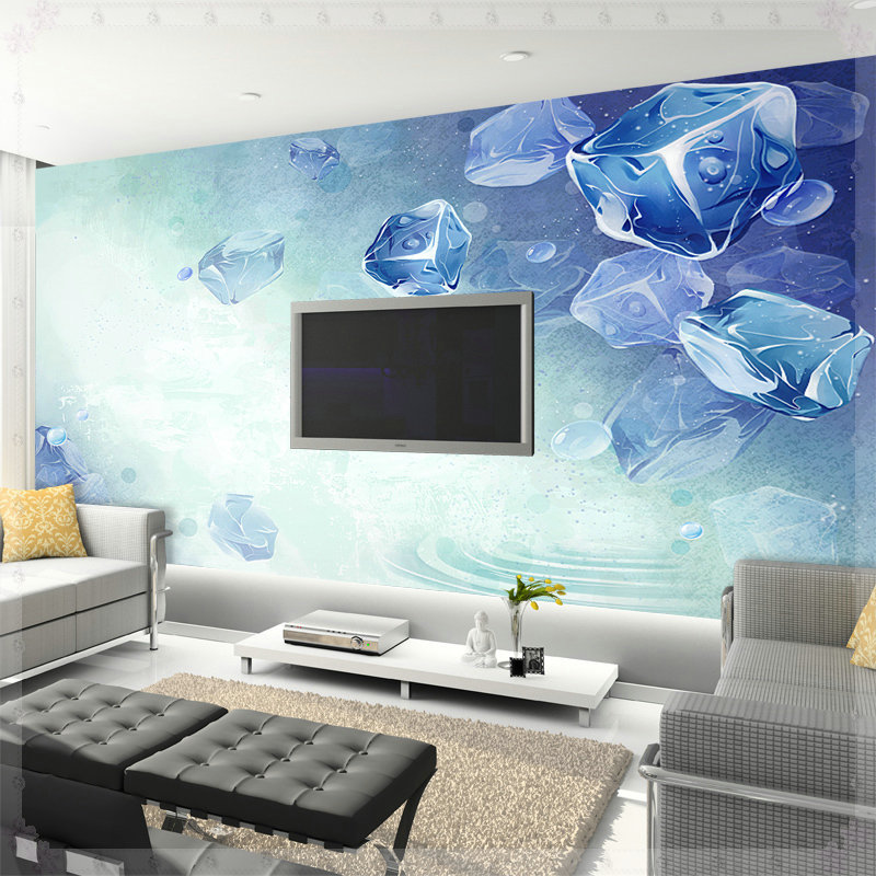 cool bedroom wallpaper,room,living room,wall,blue,interior design