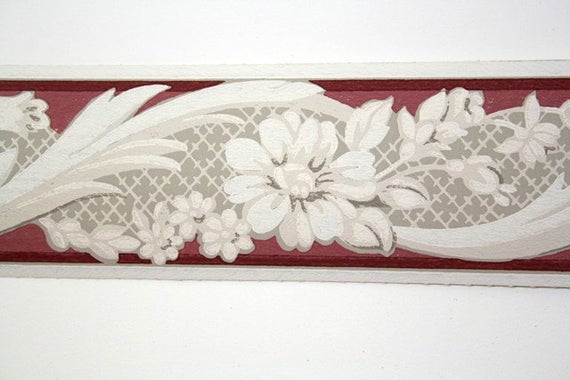vintage wallpaper border,white,botany,leaf,flower,visual arts