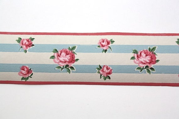 bordure de papier peint vintage,rose,textile,plante,fleur