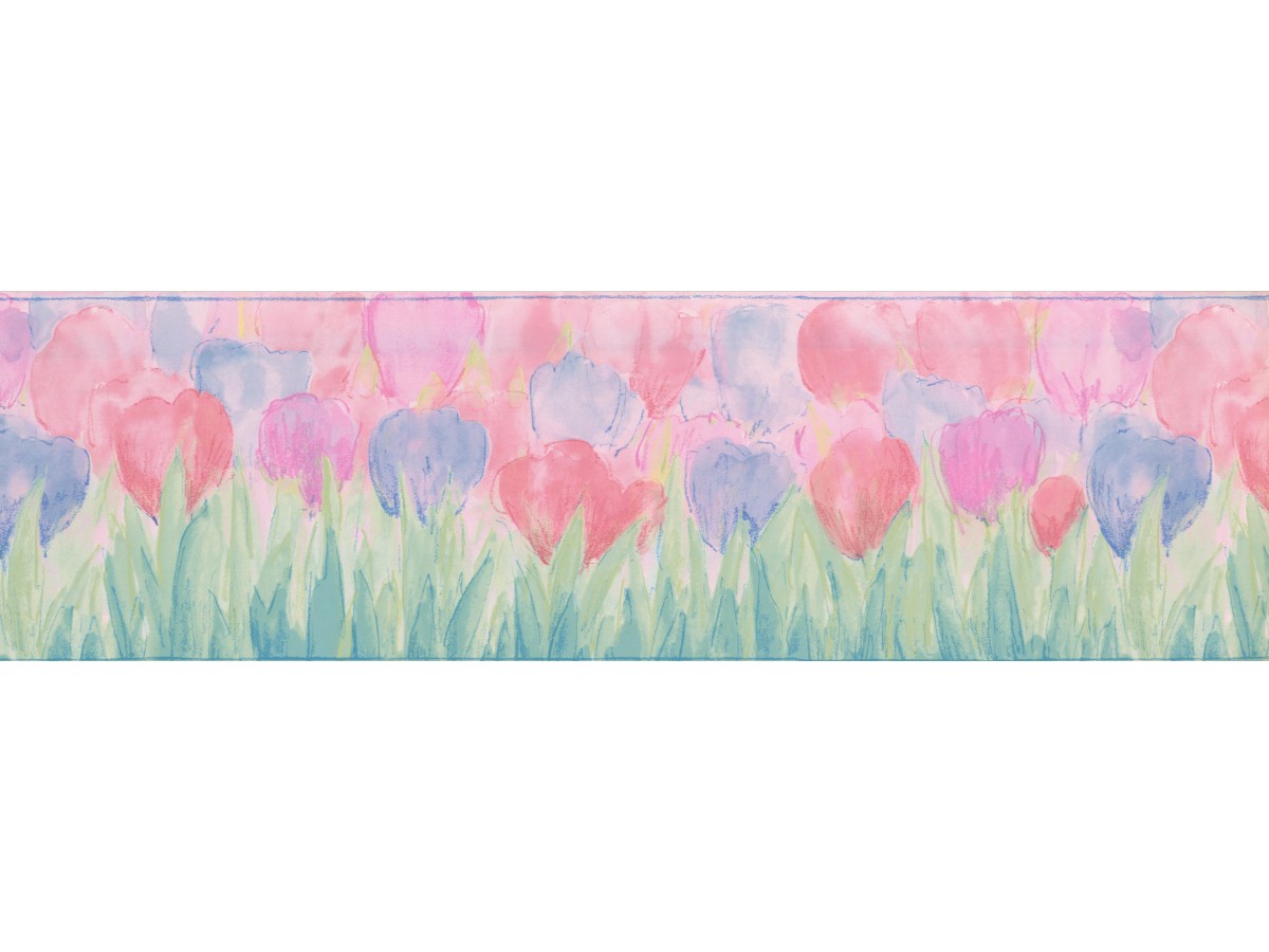 pink wallpaper border,pink,teal,tulip,pattern,plant