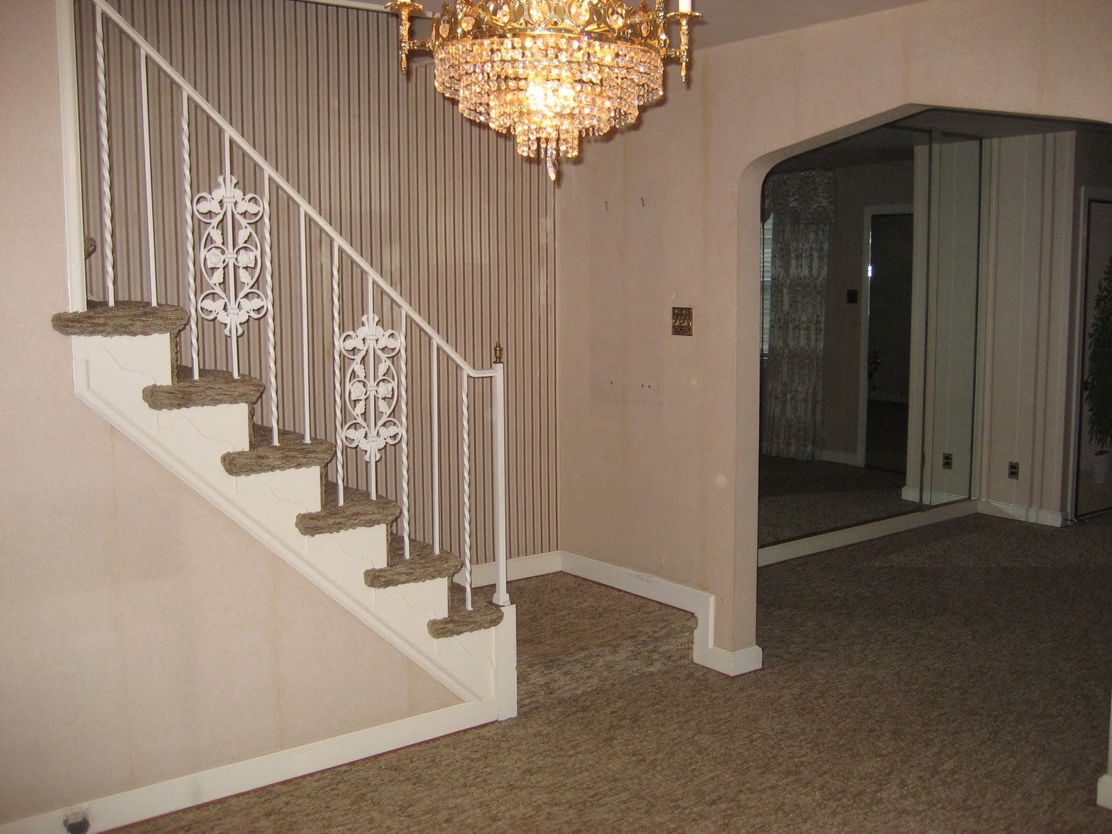wallpaper borders for living room,stairs,property,room,ceiling,handrail