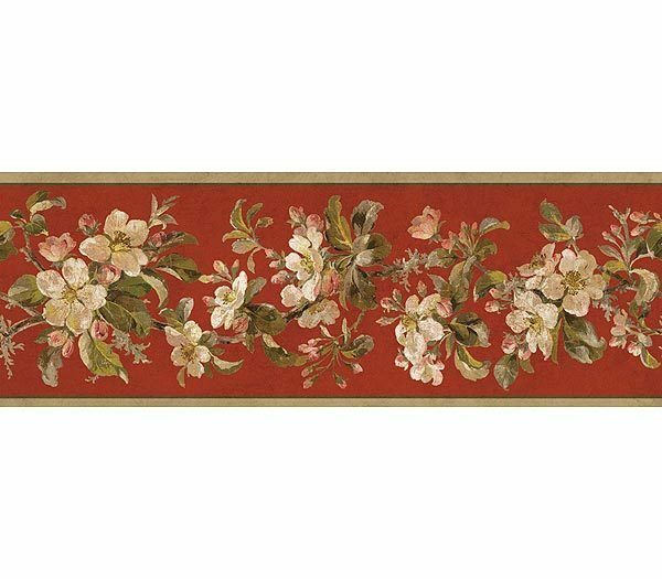 borde de papel tapiz rojo,planta,flor,estera