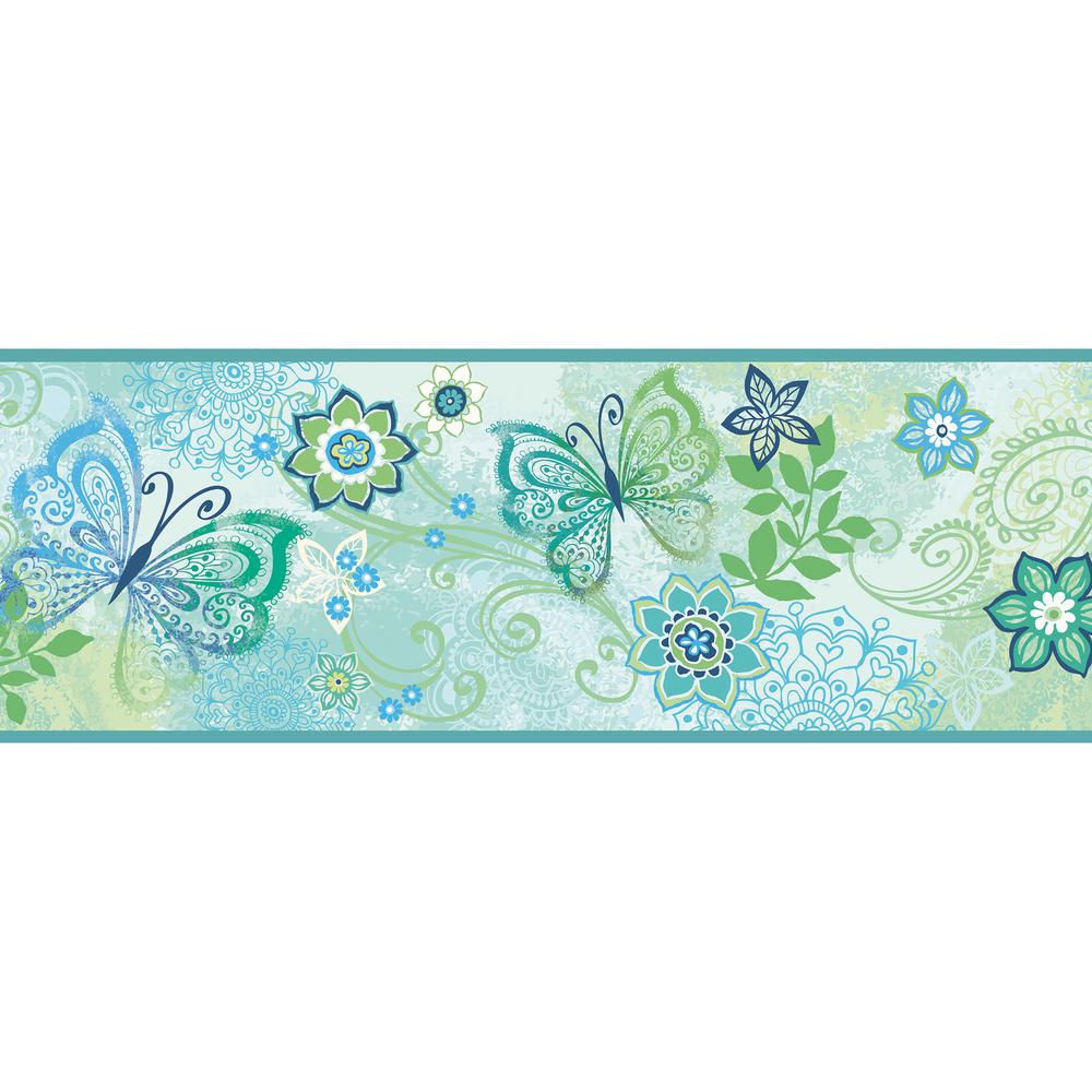 blue wallpaper border,aqua,turquoise,teal,rectangle,textile (561152