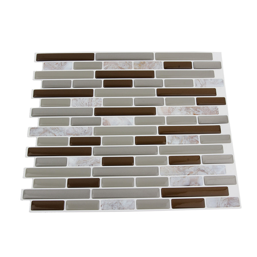 3d self adhesive wallpaper,tile,wall,brick,brown,beige (561227