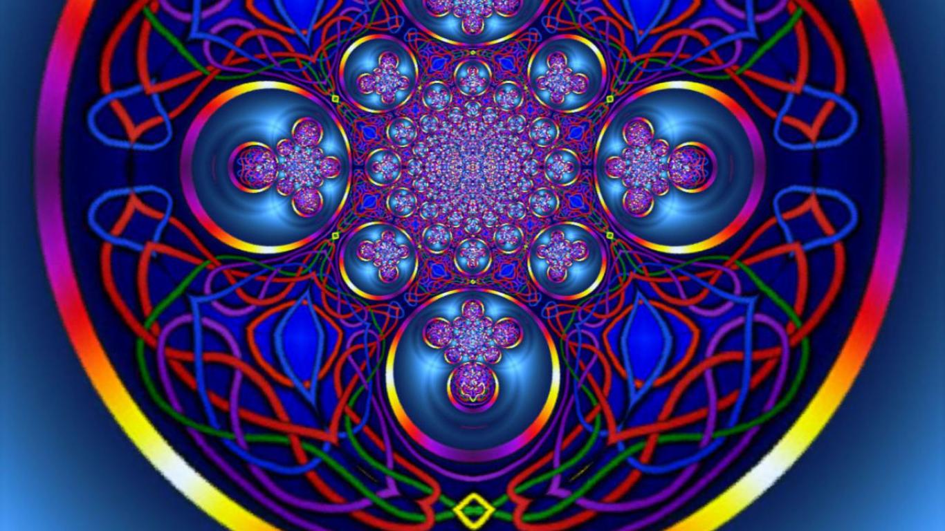 papier peint mandala pour murs,art fractal,art psychédélique,bleu,art,violet
