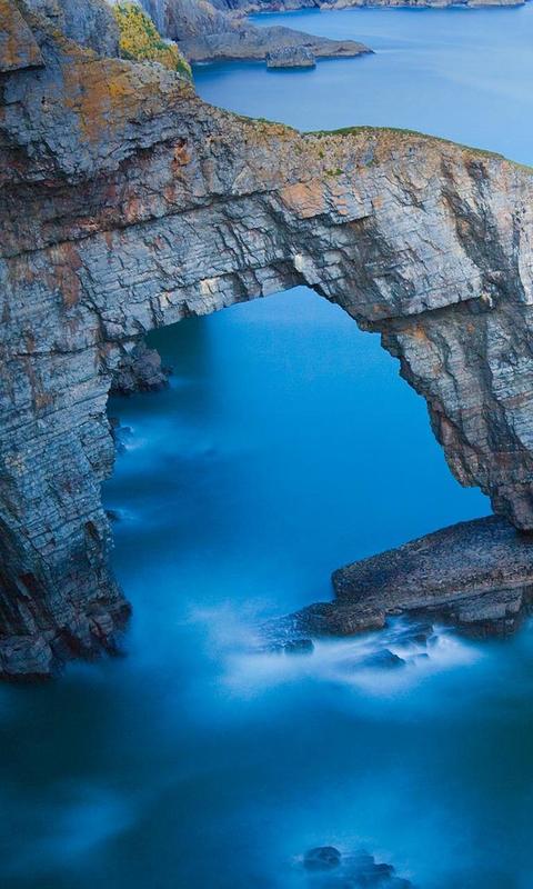 wallpaper bening,formation,natural arch,nature,water,rock (#561764
