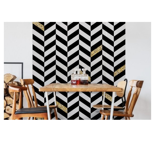 取り外し可能な壁紙ストライプ,黒,黒と白,褐色,テーブル,家具