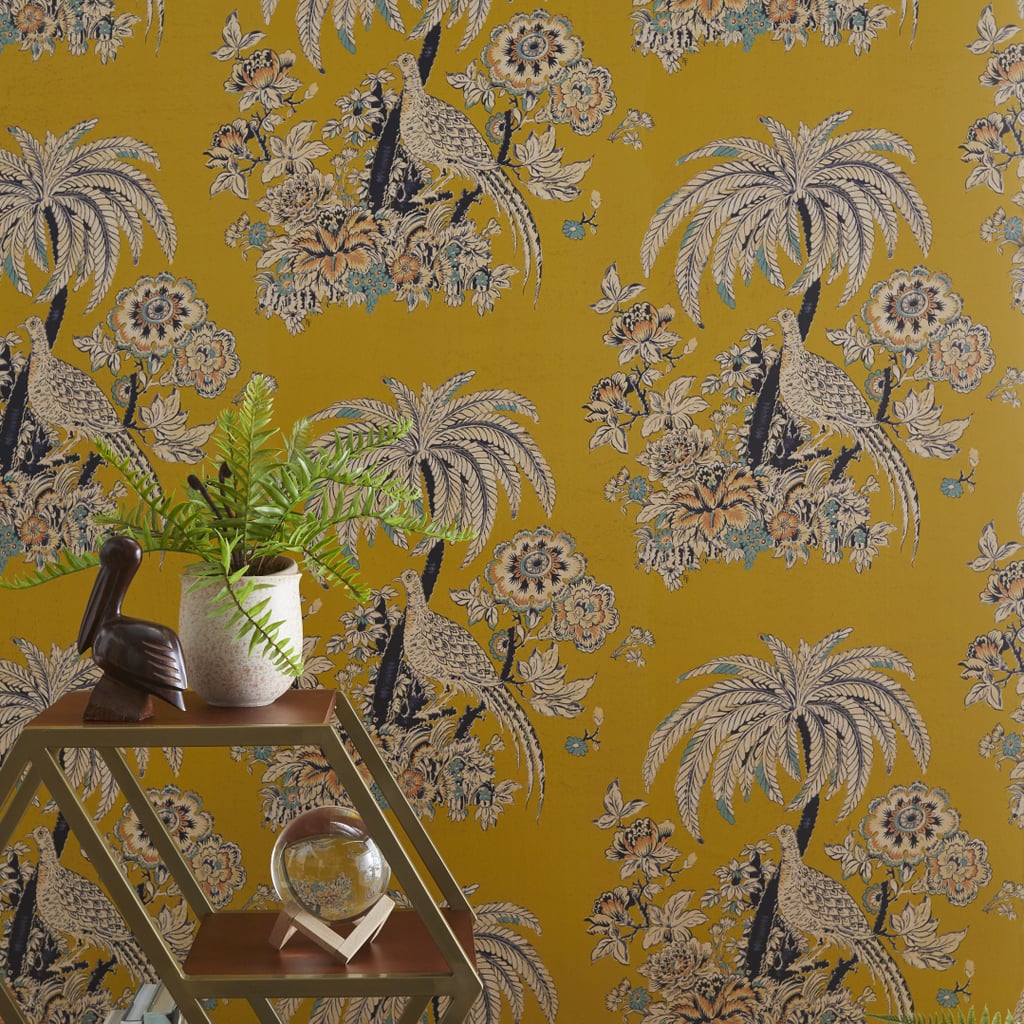papel tapiz amarillo de cáscara y palo,fondo de pantalla,modelo,amarillo,pared,textil