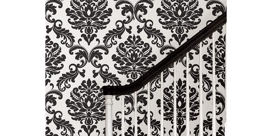 damask peel and stick wallpaper,pattern,design,visual arts,black and white,textile