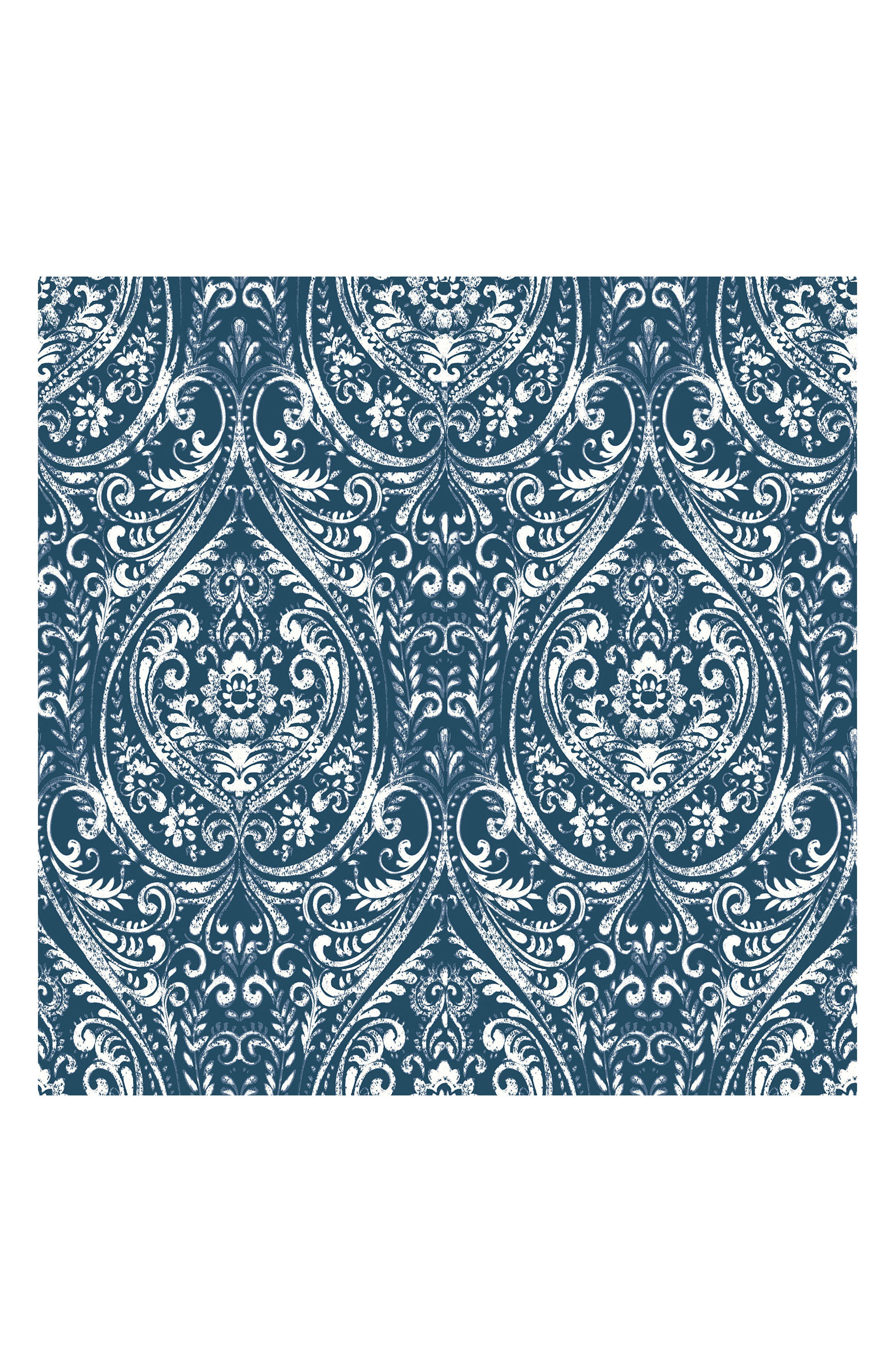 damask peel and stick wallpaper,pattern,white,aqua,green,blue