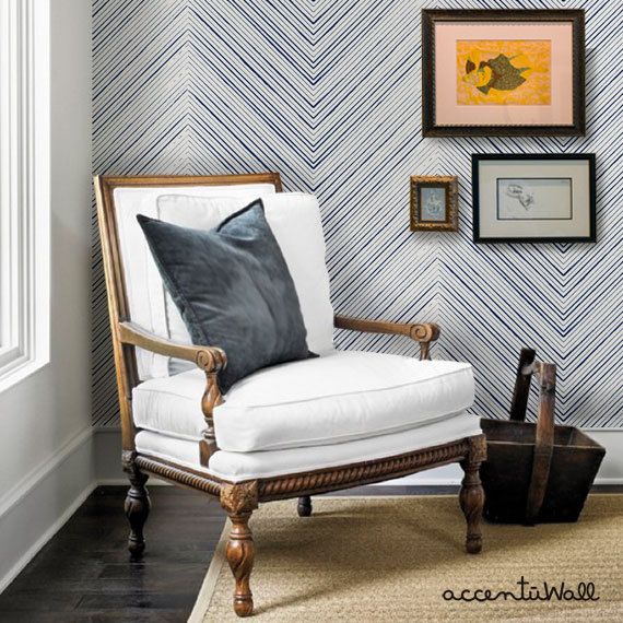 papier peint peler et coller bleu marine,meubles,chambre,chaise,mur,design d'intérieur