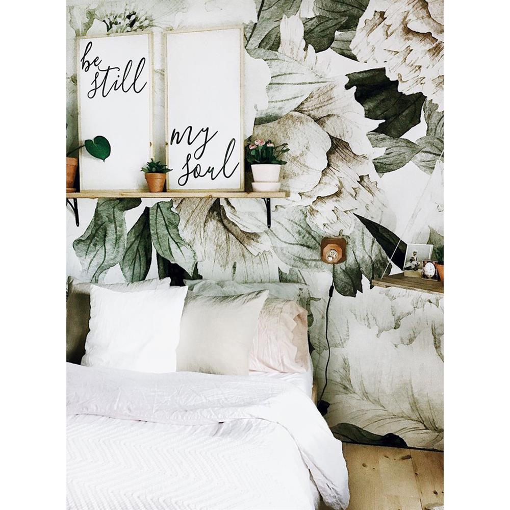 papier peint temporaire floral,blanc,chambre,fleur,textile,plante