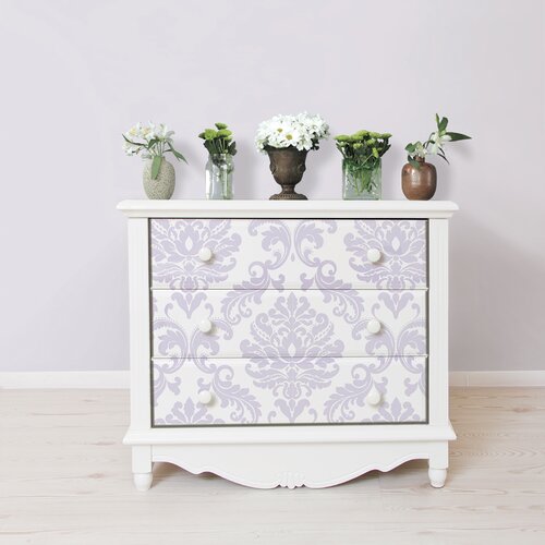 purple peel and stick wallpaper,furniture,white,drawer,chest of drawers,nightstand