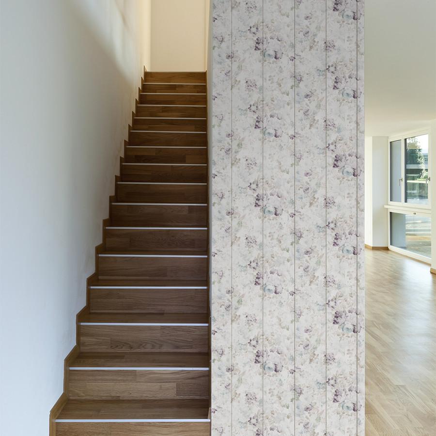 purple removable wallpaper,stairs,property,wall,floor,room