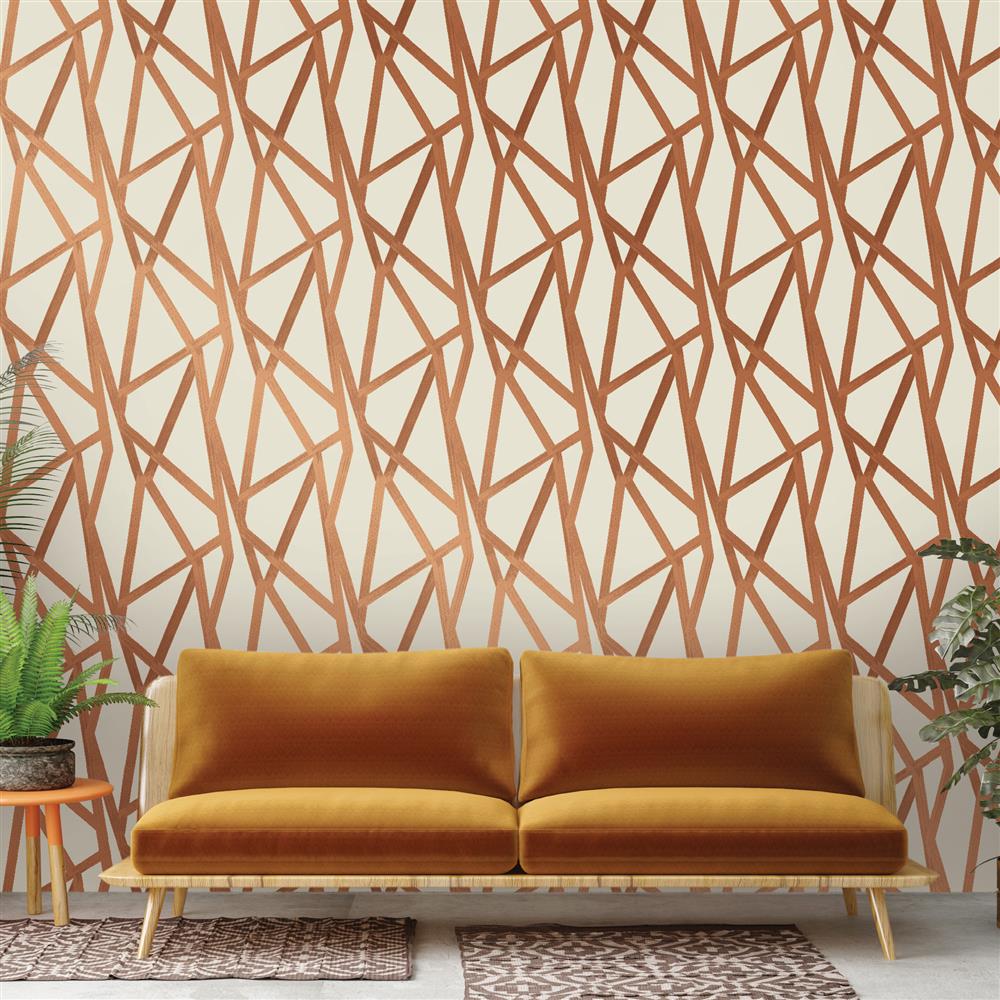 geometric removable wallpaper,wall,wallpaper,furniture,room,orange