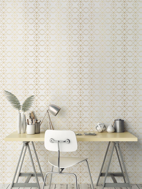 geometric removable wallpaper,wallpaper,wall,table,furniture,floor
