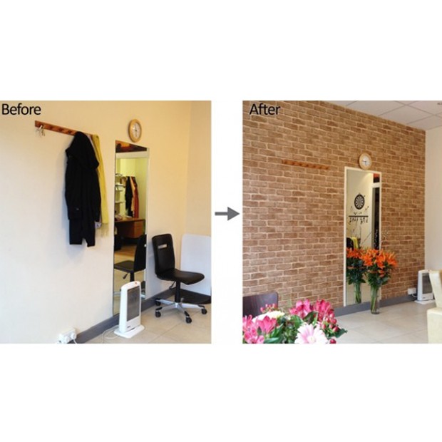 Brick Effect Sticky Back Plastic Vinyl Wallpaper WallpaperUse