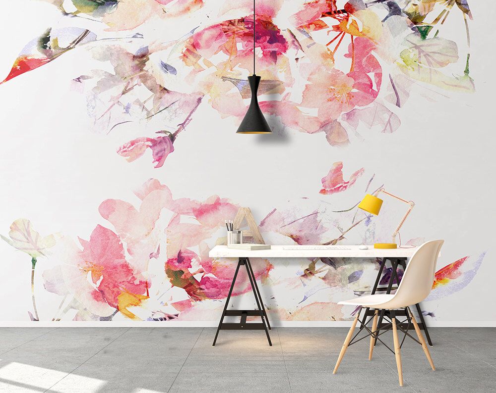 papier peint à peler et coller floral,rose,fleur,table,chambre,plante