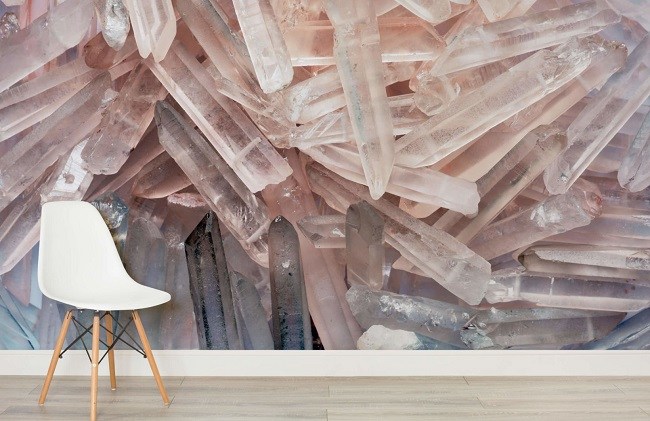 rose quartz wallpaper,furniture,wood,table,room,textile