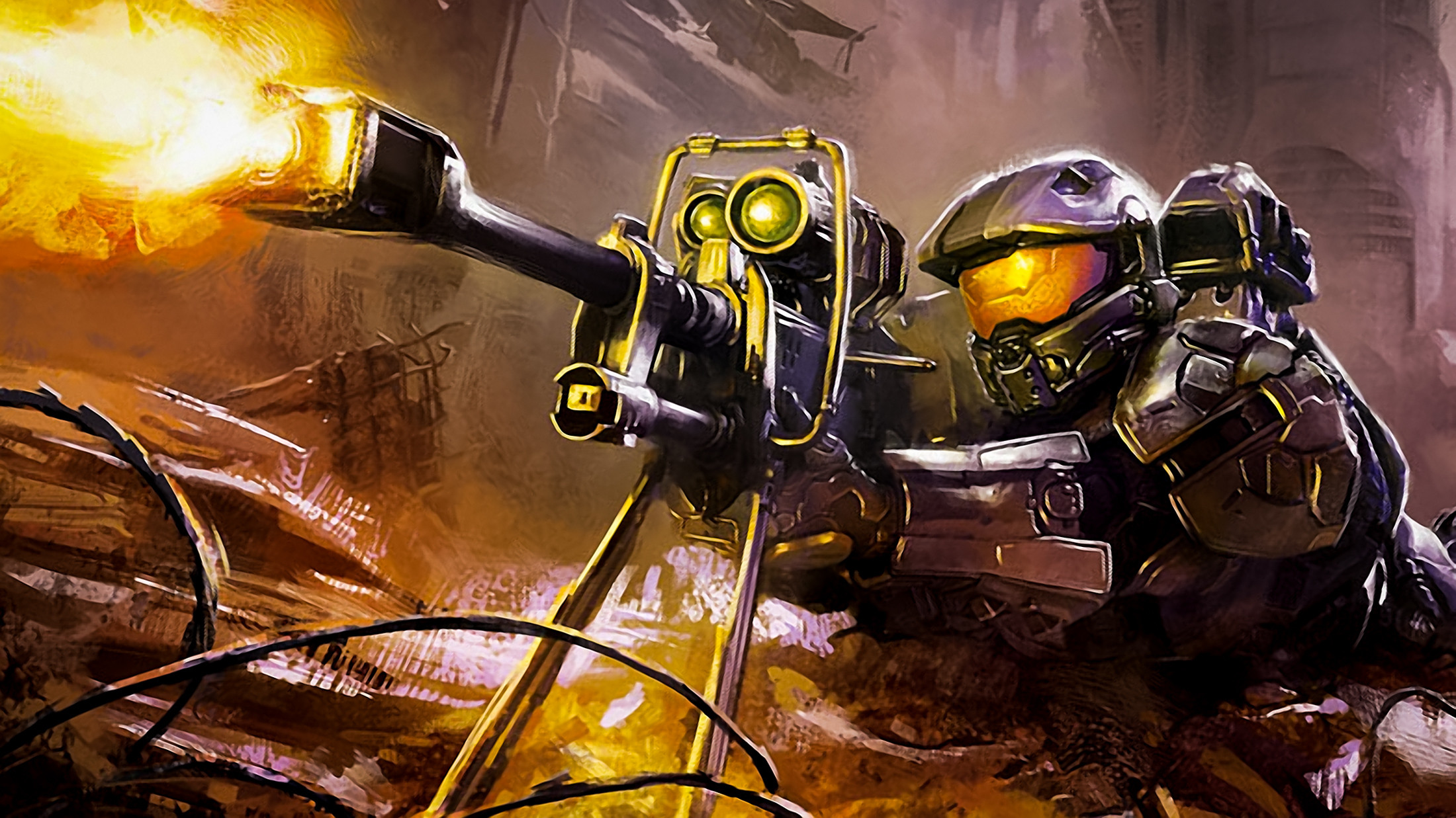 halo master chief wallpaper,action adventure game,firefighter,illustration,strategy video game,cg artwork